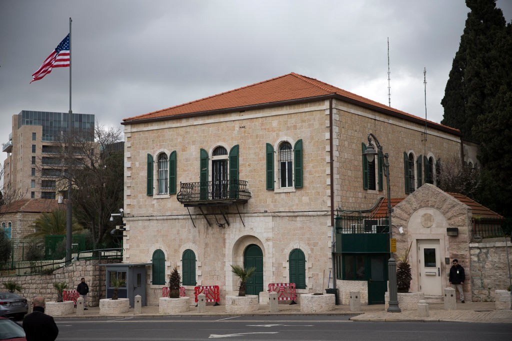Budova amerického konzulátu v Jeruzalémě. 